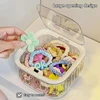 Hair Accessories Organizer Acrylic Storage Box Clear Hair Tie Organizer For Headband Laundry Pods Container Desktop Storage Box 6