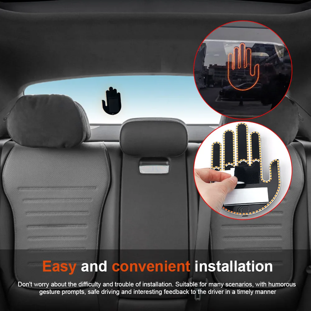 LED Illuminated Gesture Light Car Finger Light With Remote Road Rage Signs Middle Finger Gesture Hand Lamp Three Model led car lights,led lights,led car decorative lights,led car decoration lamp,car ambient lights,led interior lights,car interior lamp