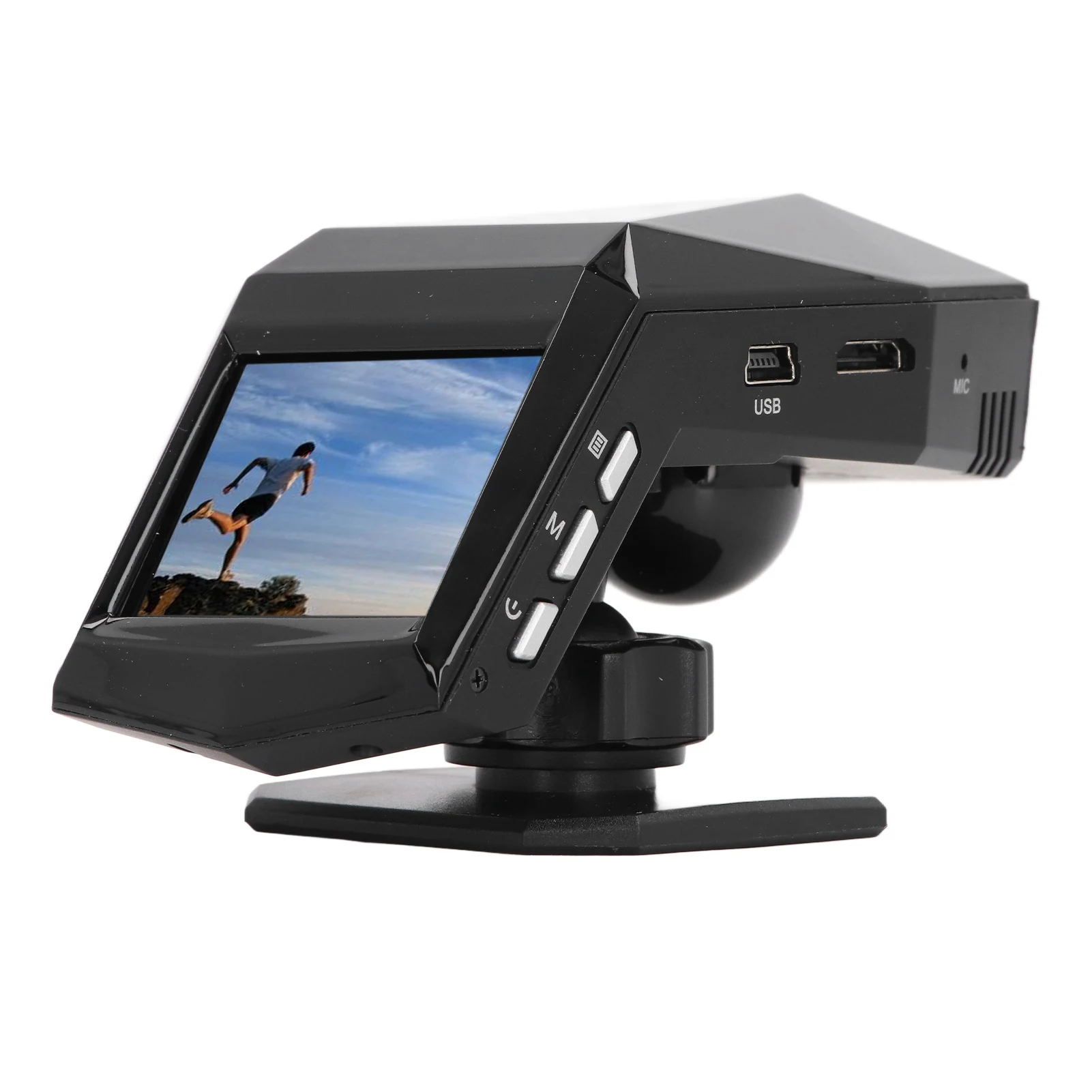 מצלמת רכב קדמית ואחורית עם הקלטת לולאה בזווית רחבה של 170 מעלות, מסך תצוגה בגודל 2.0 אינץ', מצלמת רכב קדמית ואחורית