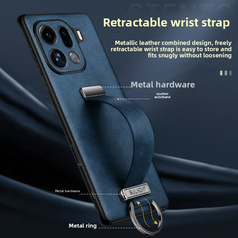 Leather Wristband Stand Case - Advanced Anti-fall Shockproof Bumper Cover