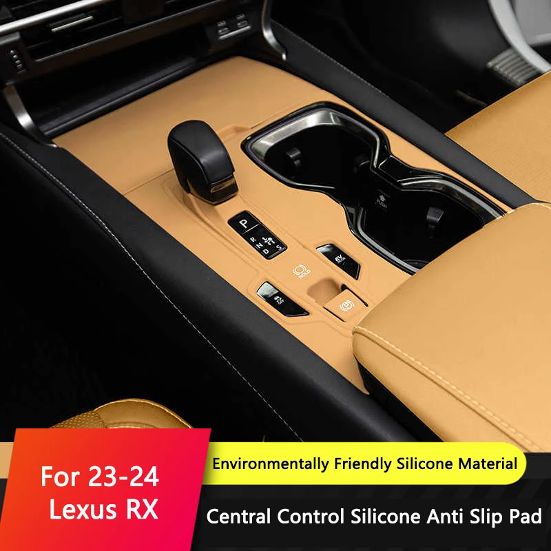 QHCP Central Control Silicone Pad Anti Slip Pad Water Cup Holder Gear Position Suitable For 23-24 Lexus RX350h Rx450h RX500h