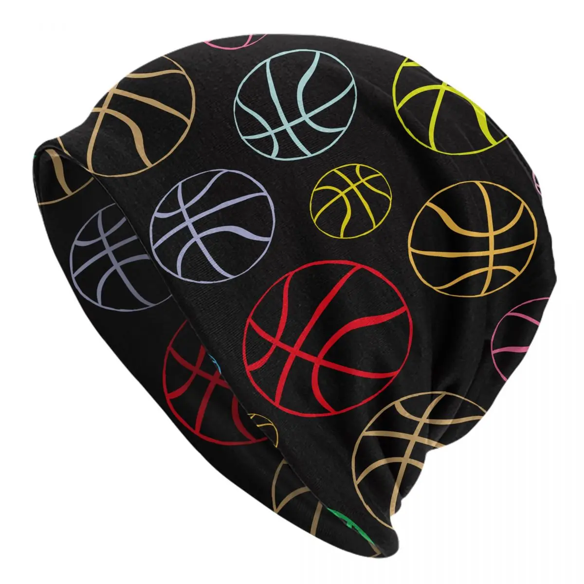 

Colorful Basketball Player Bonnet Hats Knitting Hats Hip Hop Basket Balls Skullies Beanies Hat Unisex Warm Thermal Elastic Cap