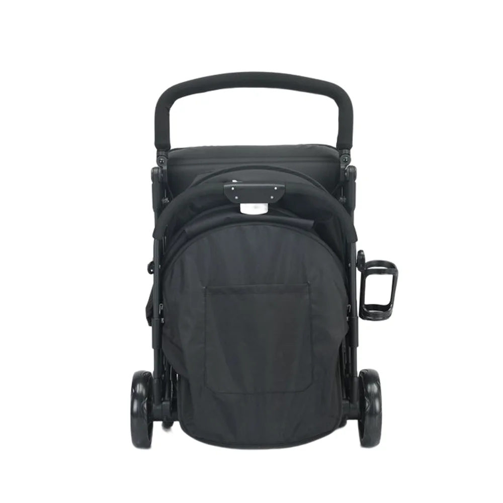Portable Adjustable Backrest Cationic Fabric Removable Bumper Lightweight Foldable Baby Pram Stroller