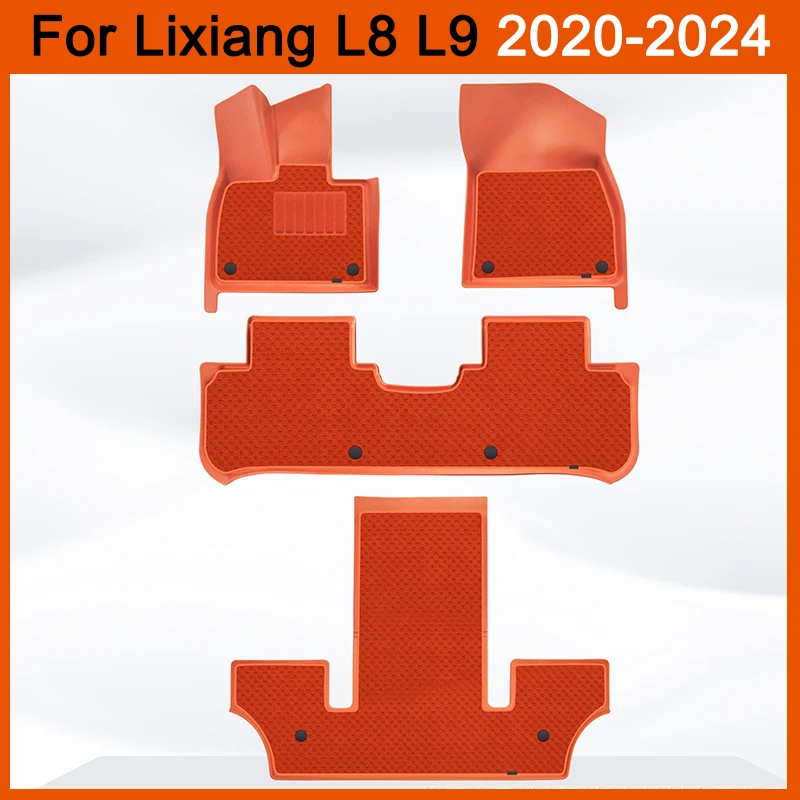 for Lixiang L8 L9 2020 2021 2022 2023 2024 Floor Mats Waterproof Foot Pad TPE Car Carpet Non-slip Floor Liners Double Deck