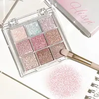 Pearlescent fine glitter highlighter dazzling smart eyeshadow palette Long-lasting color development, sweat and water resistant 3
