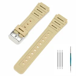 Enhanced Resin Watchband Strap with Tool Accessory - Durable and Waterproof Bracelet - 18mm (Beige - S clasp)