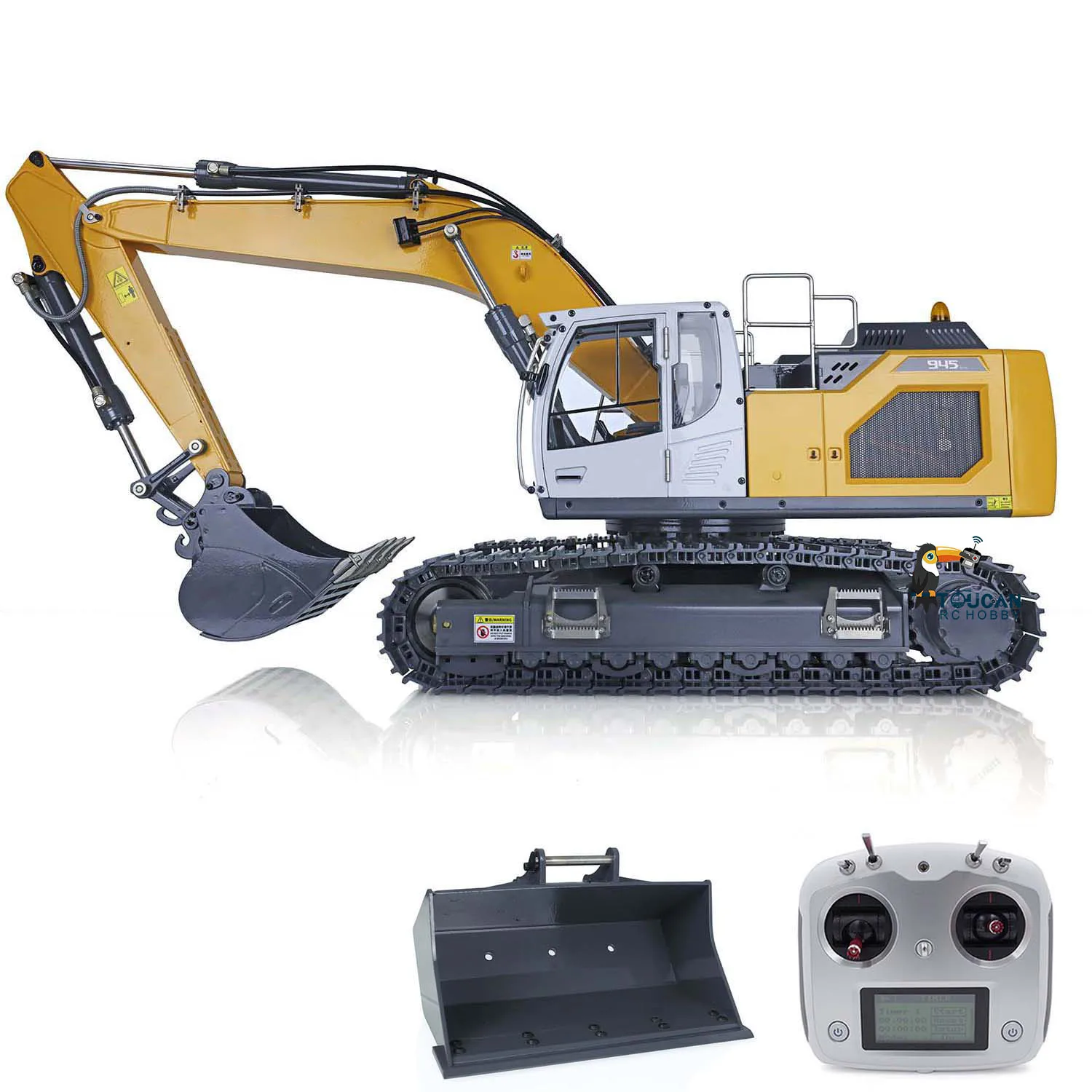 

XDRC 1/14 945 Hydraulic RC Excavator Remote Control Painted I6S Radio System Rotating Light Truck Model ESC Motor Toys TH20590