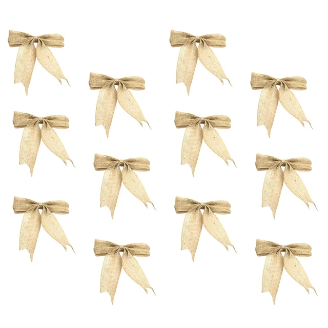 30 Pcs Burlap Bows Burlap Bow Knot Handmade Burlap for Christmas Decorate  Tree Festival Holiday Party Supplies - AliExpress