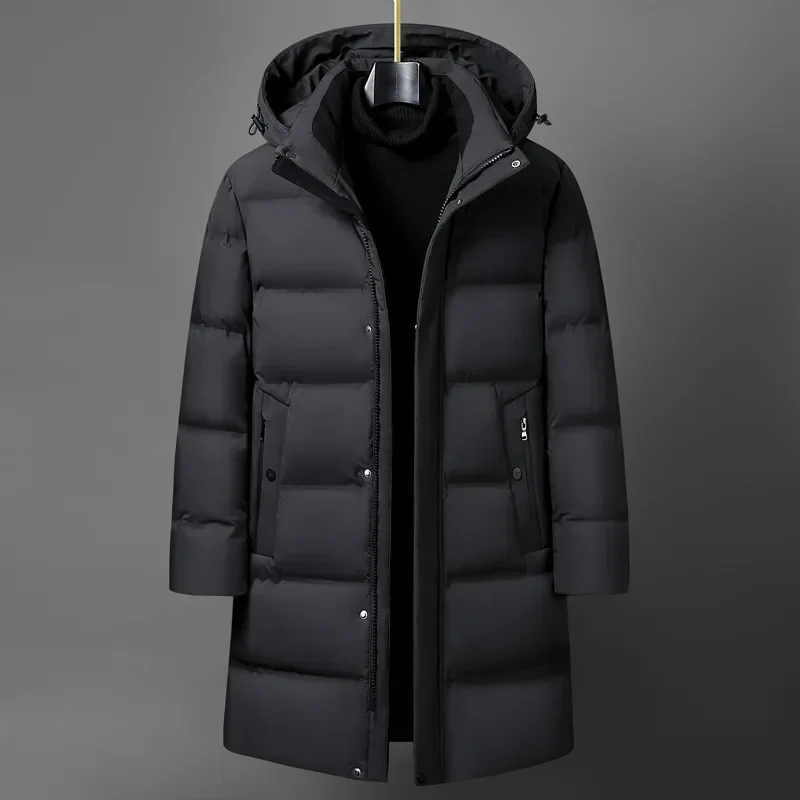 Style White Stand Collar zippered Pockets Thick Winter Down Jacket main image 0