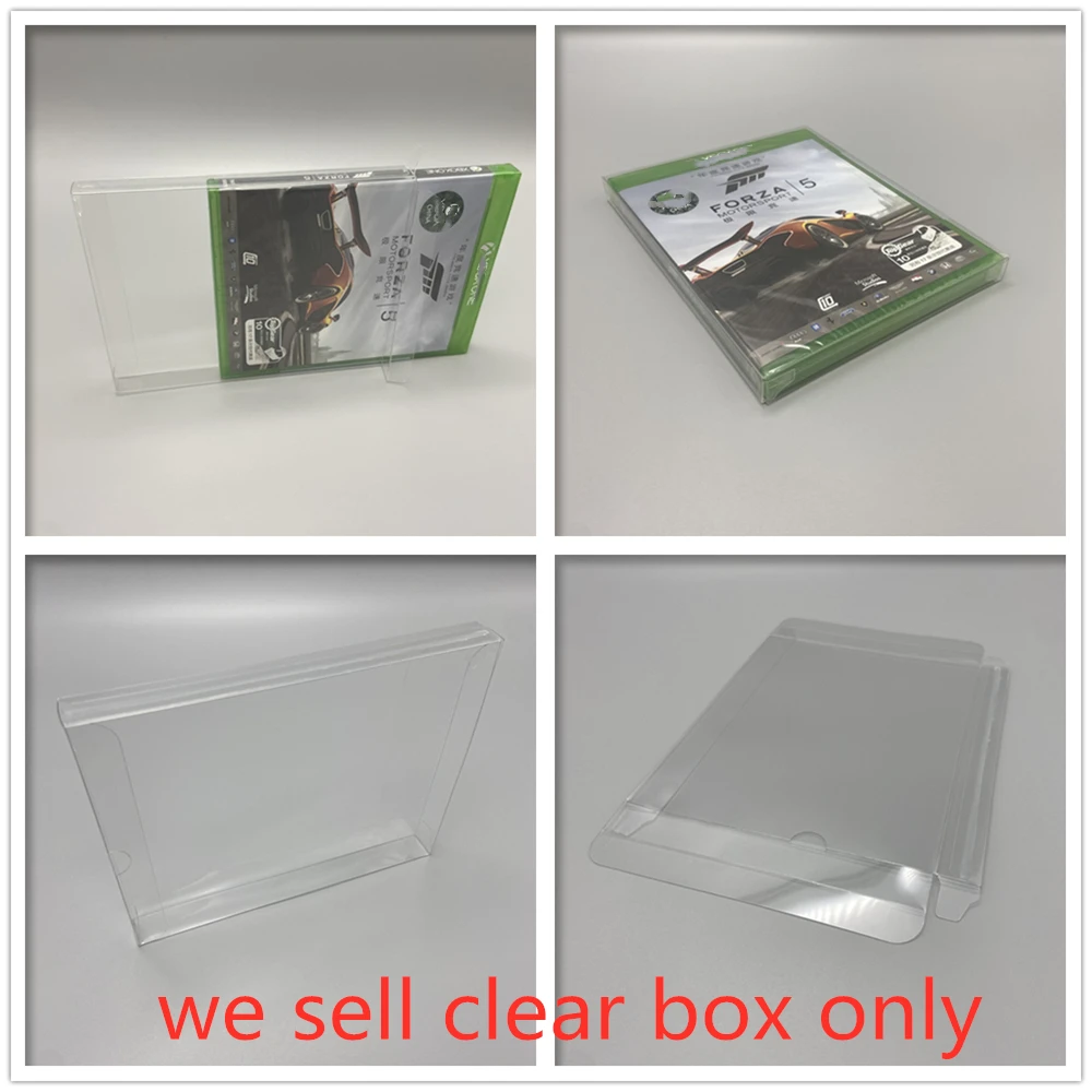 10Pcs Pet Box Protector Per Forza Motorsport 5 Scatole Di Raccolta Trasparenti Per Xbox One Game Shell Clear Display Case