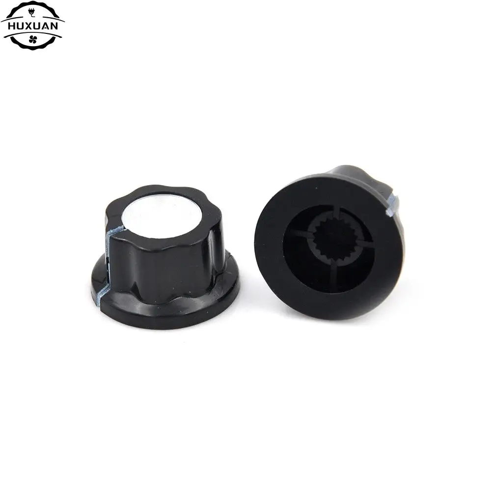 10pcs/pack Black Potentiometer Knob Rotary Cap MF-A01 A01 Potentiometer Bakelite Governor knob Material Plastic Metal rotary potentiometer