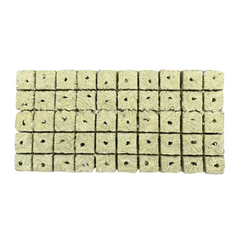 

50 Pcs Rock Wool Grow Cubes for Cuttings Cloning Plants Propagation Seed Starting Hydroponic Grow Media Rooting Drop shipping