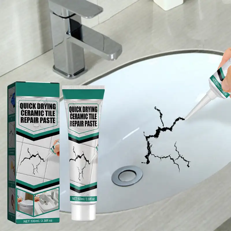 Ceramic Repair Paste 100ml Tile & Marble Waterproof Bathroom Tub Floor Crack Adhesive Universal Tool