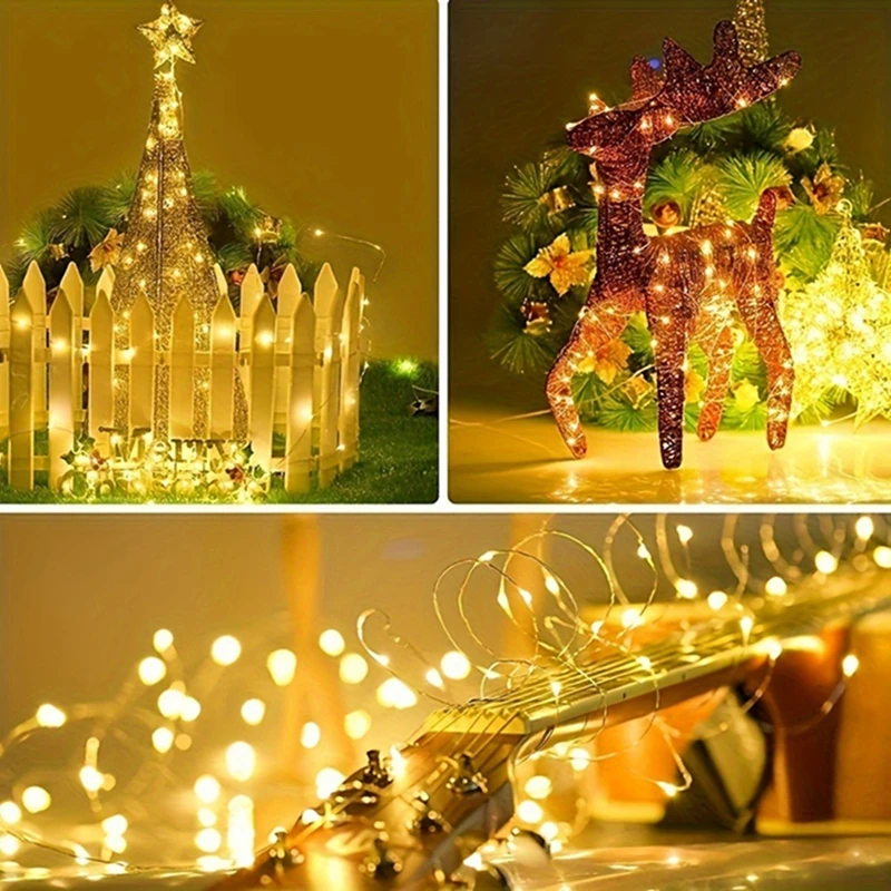 1/5Pcs 2M Märchen Lampe String Licht Draht Stern Licht für Home Schlafzimmer Dekor Geeignet hochzeit Party Urlaub Blinkende Dekoration – Detail 3