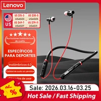 Original Lenovo Y111 Bluetooth 6.0 headphones Neckband Waterproof Magnetic Earbuds Stereo Running Sports Gaming Wireless Headset