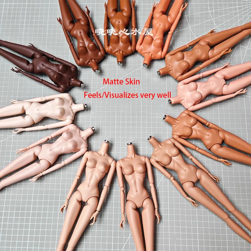 패션 바비 인형 바디 토이 12가지 피부톤 관절 가동 가능 교체형 큰 가슴 1/6 바디 부품 분리 가능 슈퍼모델 인형용