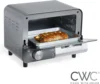 Mini Toaster Oven: 600W Power, Precision Timer, Auto Shutoff, and Culinary Delights Up To 450 Degrees, Grey USA 2