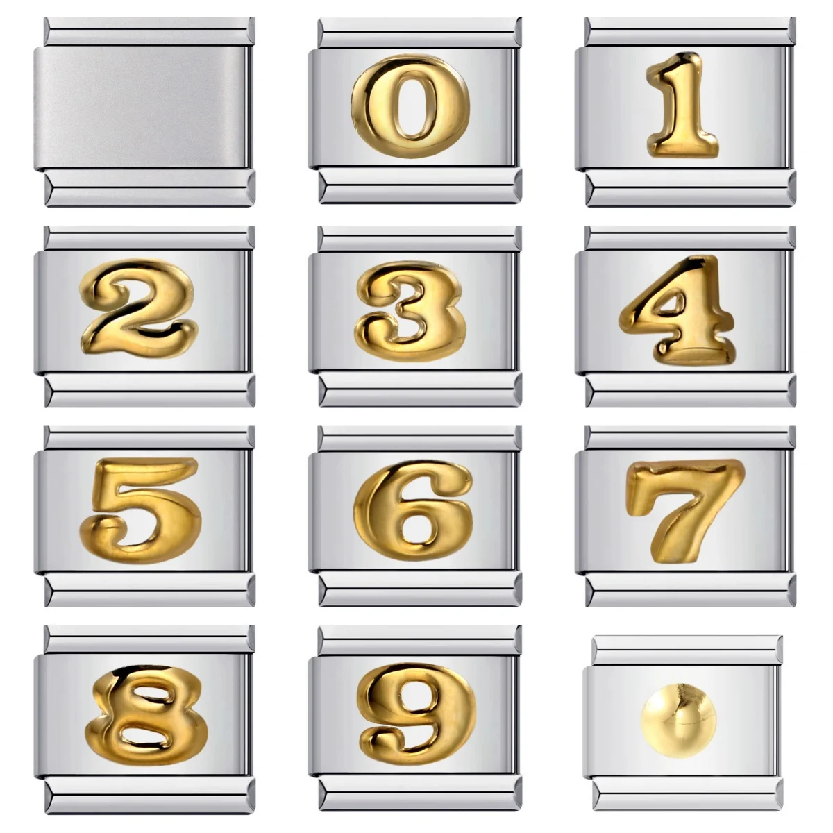 Gold Figure Charm for Italian Links Bracelet - Stainless Steel, 9mm