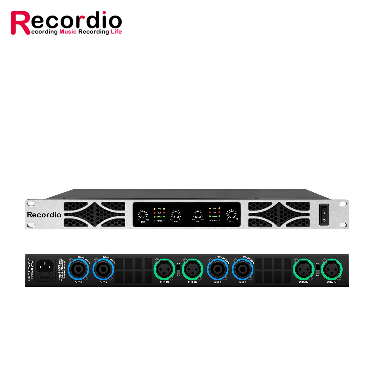 GAP-D4810 클래스 D 디지털 앰프, 무대 공연에 적합한 4 채널, 600W * 4