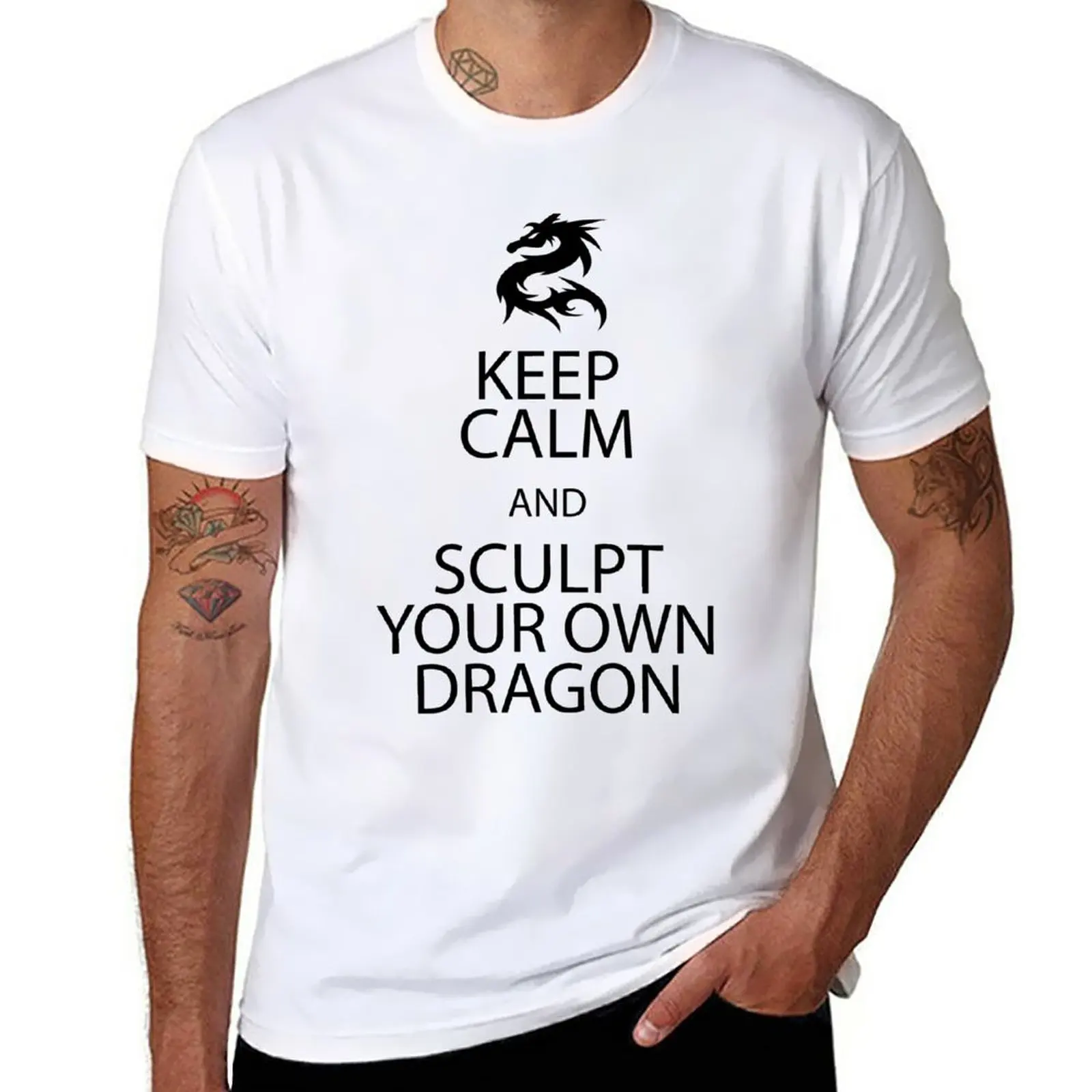 

New Sculpt your own Dragon! T-Shirt vintage clothes funny t shirt Men's t-shirts