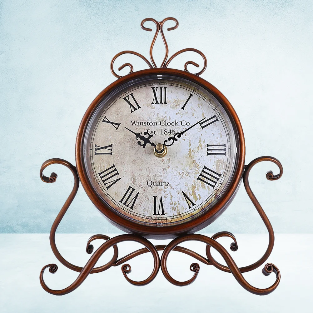 

Table Clock Retro Vintage Decoration Retro Desk Clock Non Ticking Table Clock Desktop Clock Table Clock