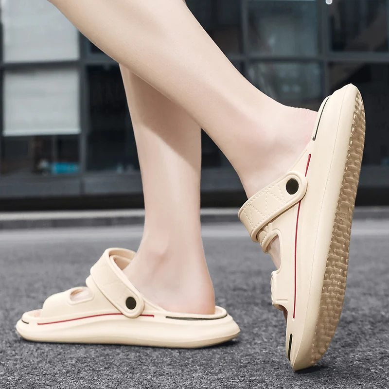 Summer Soft-Sole Platform Slides: Unisex Beach Sneaker Sandals - true deals club