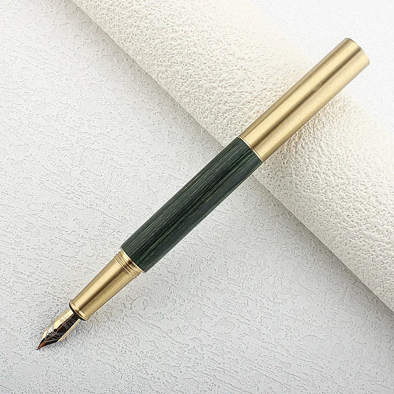 미니 나무 만년필, 0.5MM F 펜촉 문구, 사무실 학교 용품, 필기 잉크 펜, 1PC