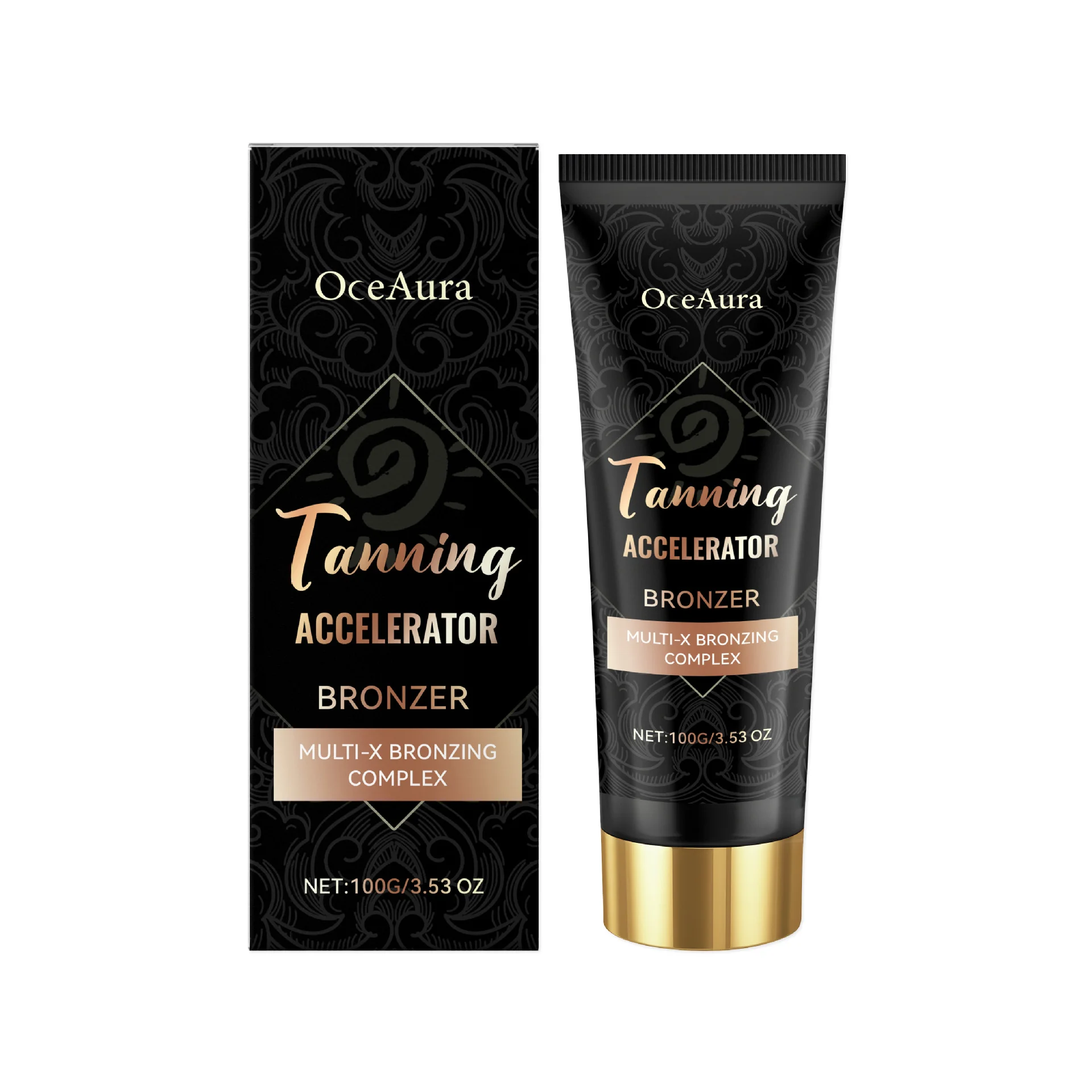 Oceaura Tanning Cream Self Tanning Intensifier Skin Coloring Blackening Enhance Melanin Nourishing Body Bronzer Cream Outdoor