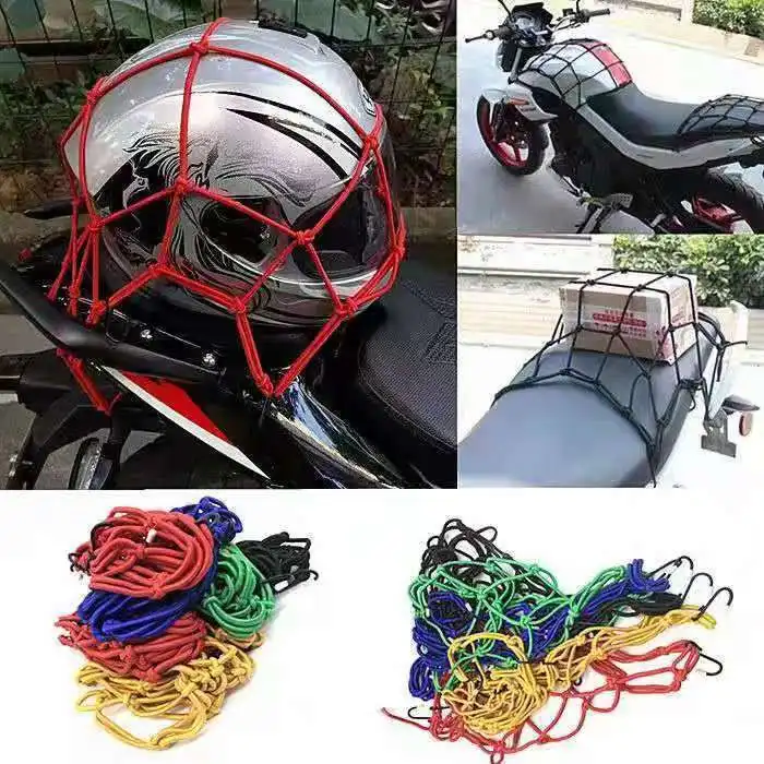 Motorcycle Helmet Storage Trunk Luggage Net Hook Hold Bag Cargo Bike Scooter Mesh Fuel Tank Equipment for yamaha r3 ktm duke 390