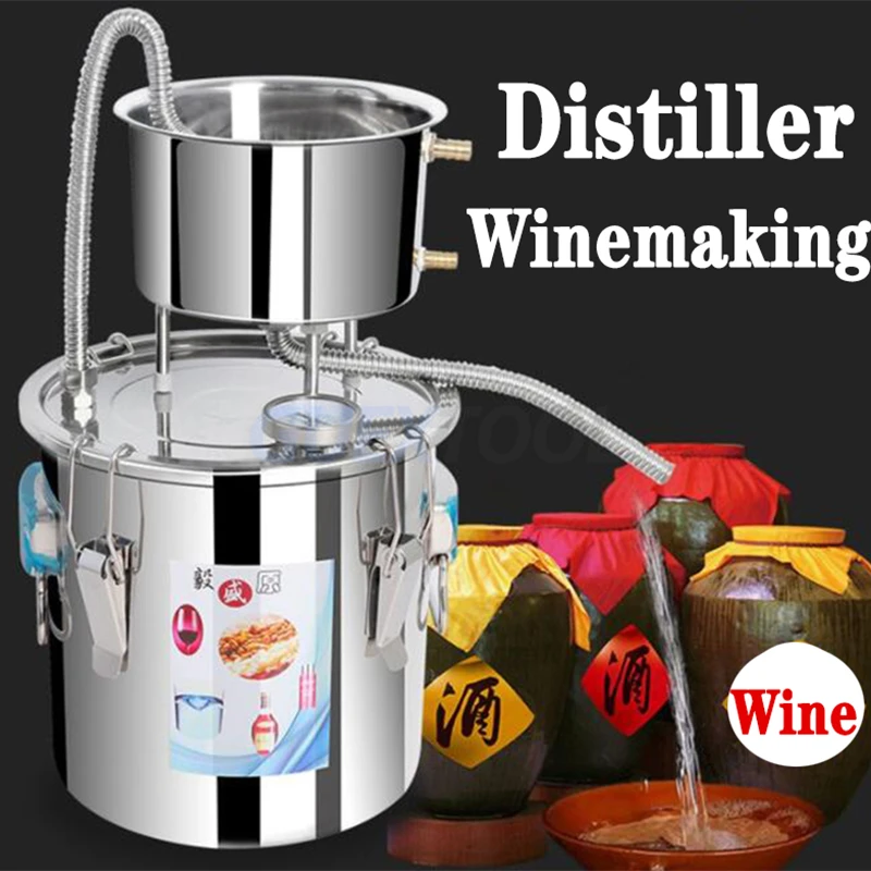 10L Water Distiller Wine Steamer Brewing Equipment Roasting Wine Machine Water Filter Wine Brandy Essential Oil Brewing Kit 3