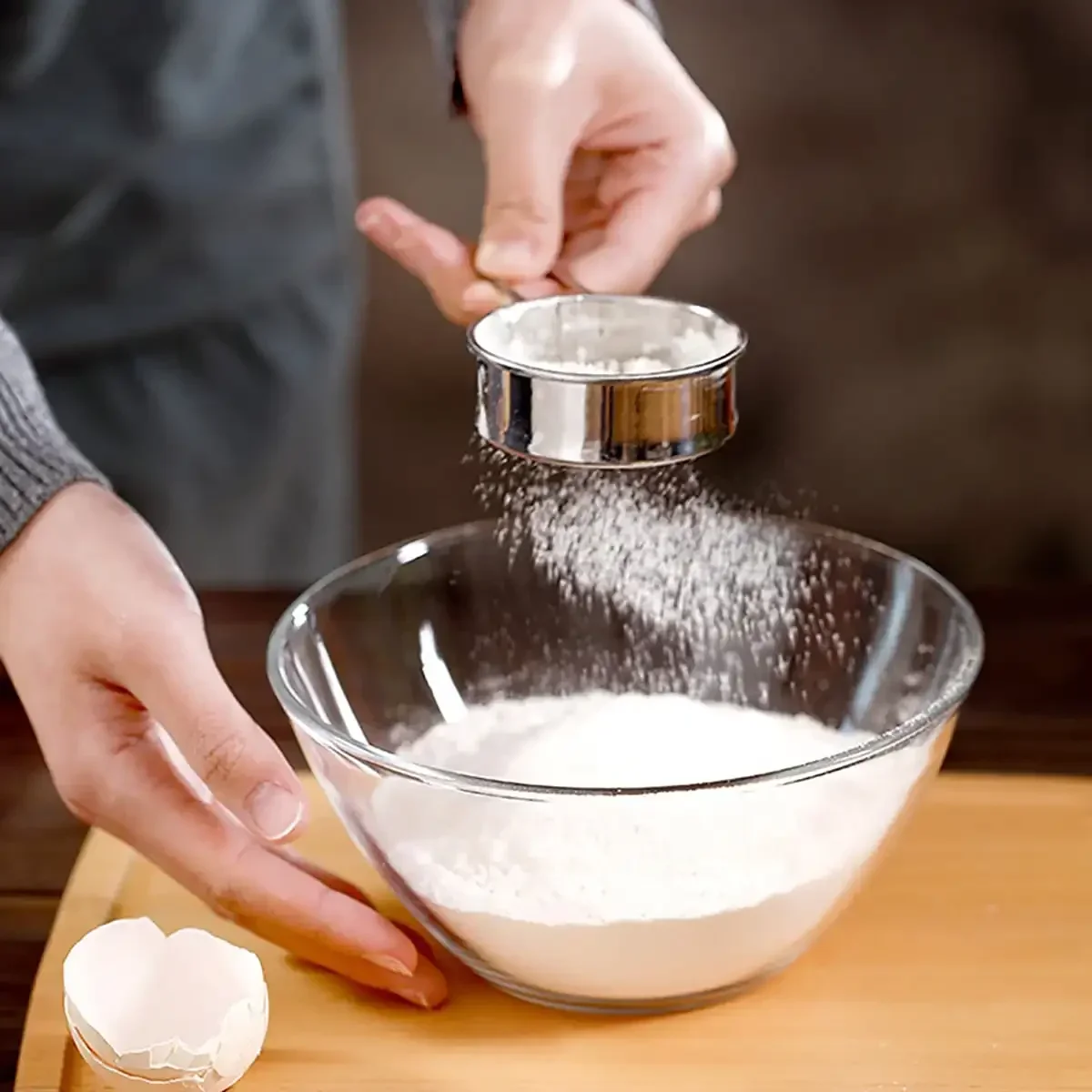 Fine Mesh Sieve Strainer Stainless Steel Hand-held Flour Sifter Sugar Cocoa Matcha Powder Kitchen Baking Strainers