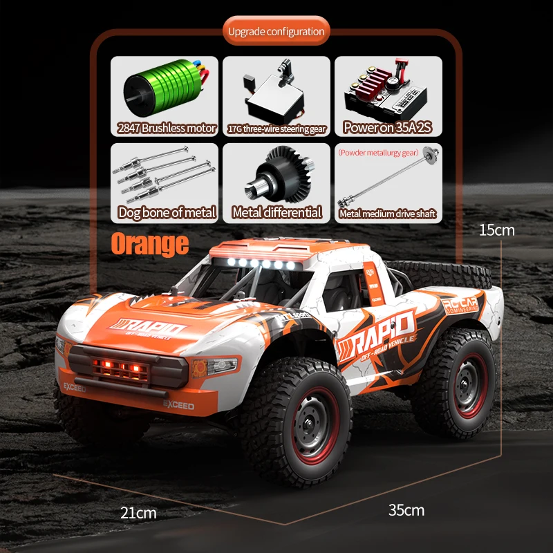 JJRC Q130 1/14 Desert Drift Truck 4WD RC Car High Speed Racing 70km/h or 50km/h Remote Control Vehicle gift Toys For Boys Kids 2