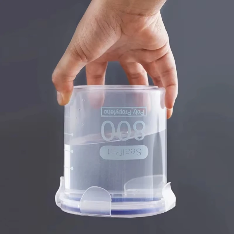 Large Capacity Plastic Sealed Grain Storage Box with lid - Clear Jar for Kitchen Organization