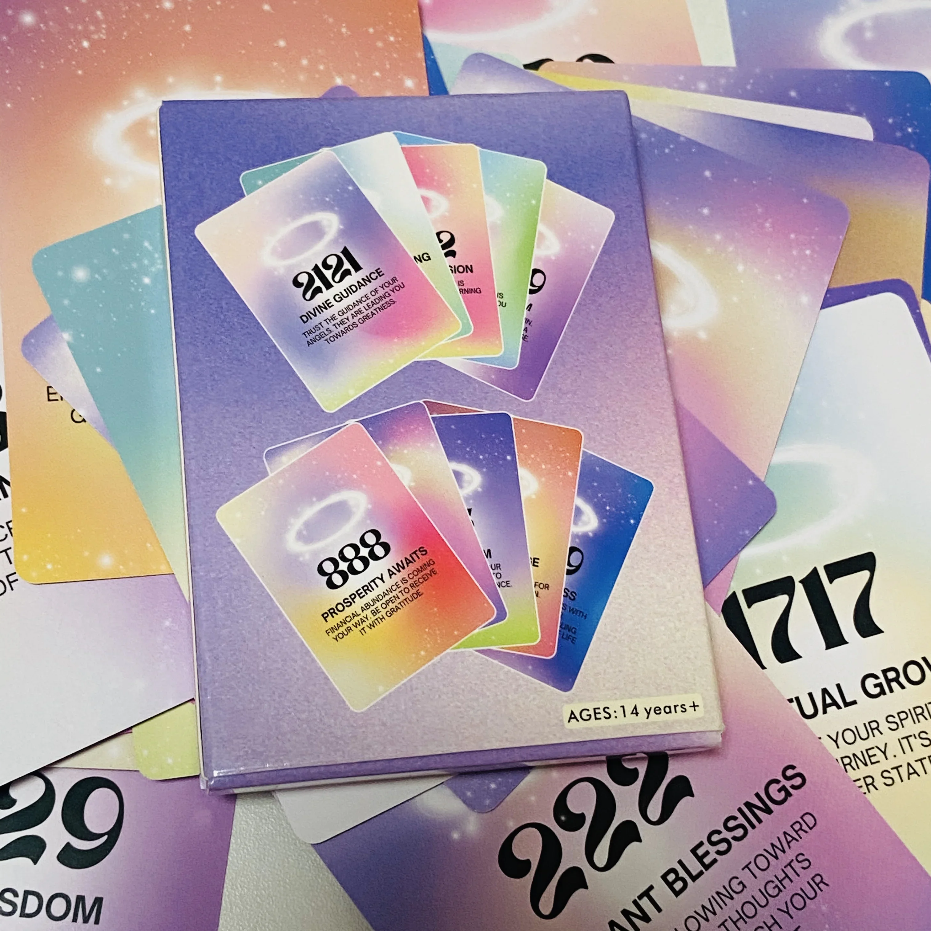 Angel Numbers Oracle Deck - 40-Card Divine Guidance and Inspiration Set