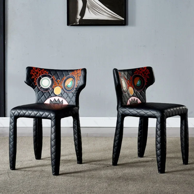 

Embroidery Dining Chair Home Italy Designer Model Special Simple Creative New Chinese Style Desk Chair Cosmetic Chair