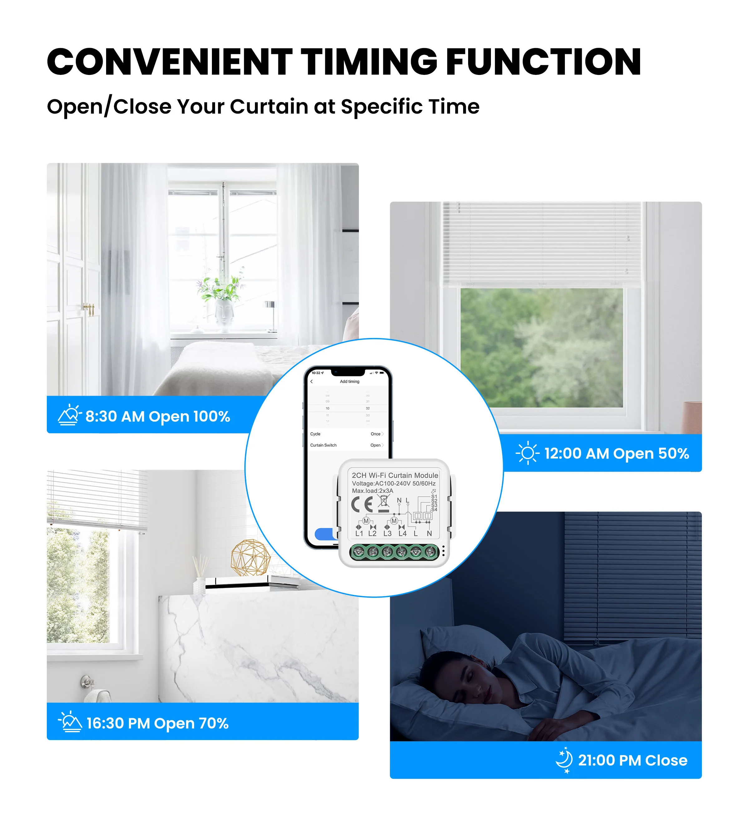 Smart curtain module compact size image