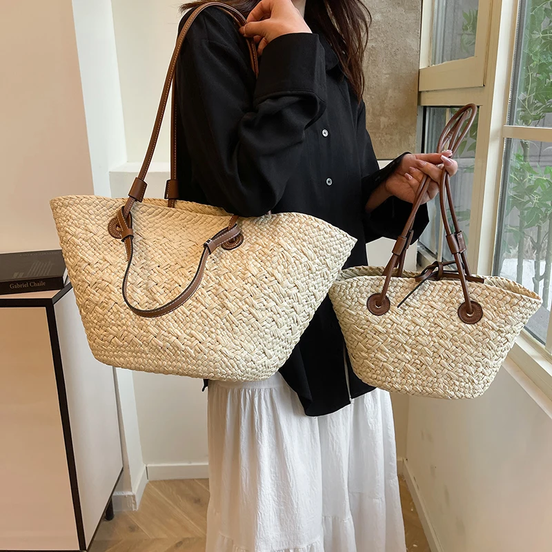 Aliexpress Wicker Purses 2021 Summer Wicker Woven Basket Bags