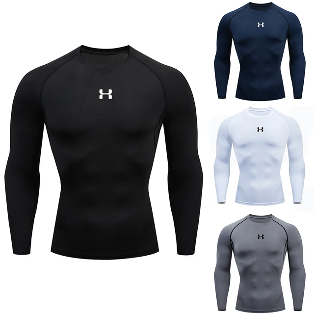Men Running Compression T-shirt Long sleeves Sport Tees Gym Fitness Sweatshirt Male Jogging Tracksuit Homme Athletic Shirt Tops 1