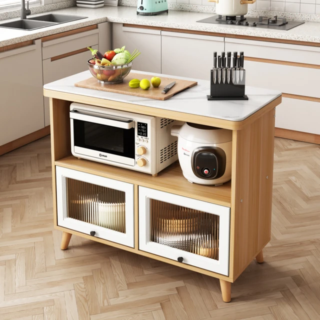 Kitchen Storage Cabinet Microwave Stand  Wood Microwave Stand Storage -  Kitchen - Aliexpress