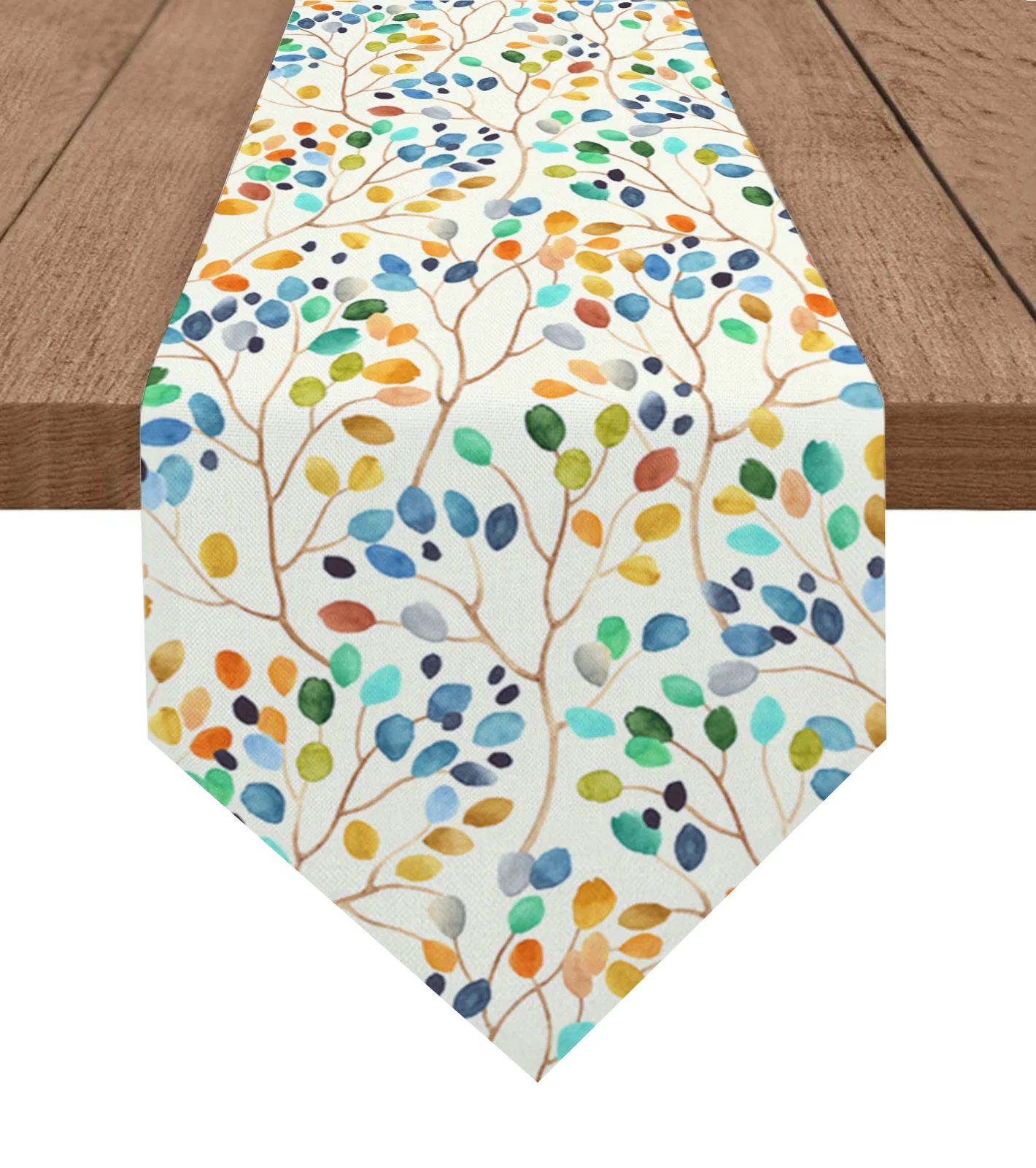 

Абстрактные акварельные листья пятнистые ветви современные домашние кухонные столовые скатерти украшение для свадебного стола настольная дорожка