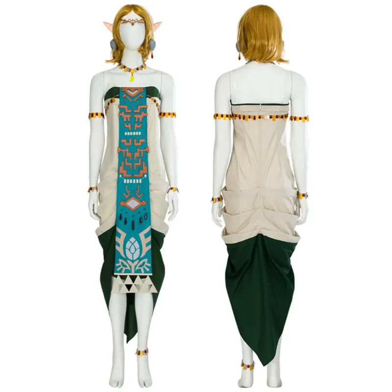 Cosdaddy Tears Kingdom Princess Costume Cosplay Adult Women Dress Wig Suits Kids Halloween Carnival Costume