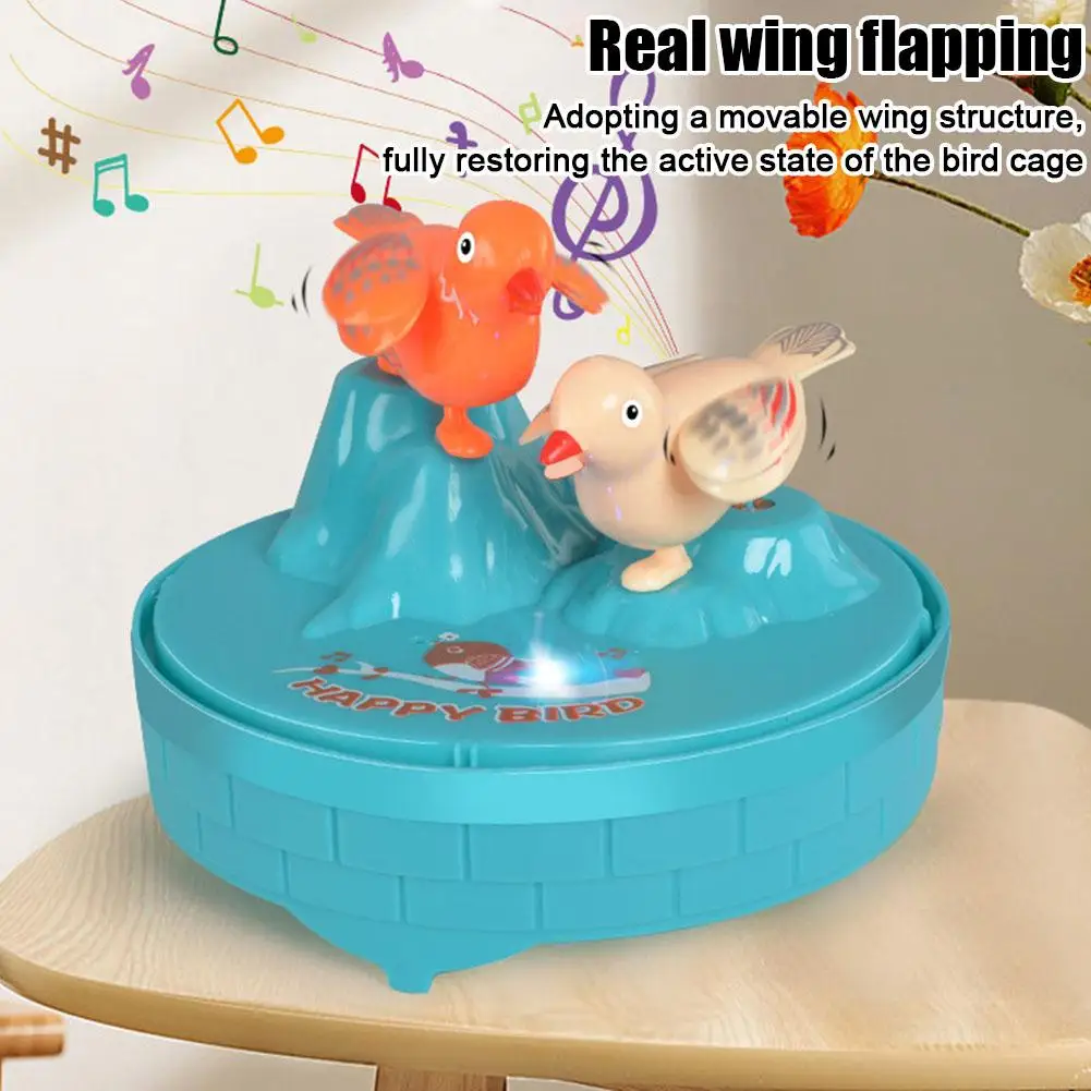 Children Electronic Simulation Bird Cage Toy With Sound Inductive Sound Voice Control Bird Cage Birdcage Voice Parrot Cage Toys 2