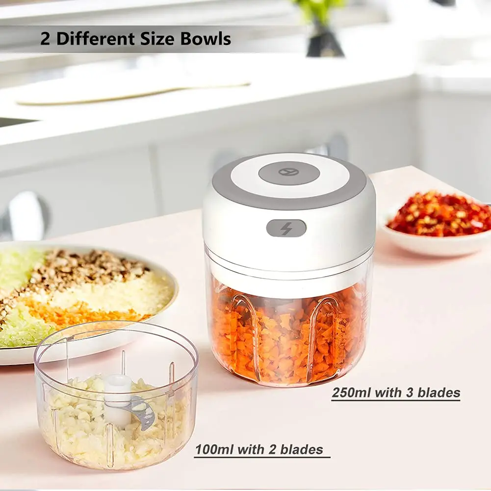 1 PCS Portable Électrique Purée D'ail USB Rechargeable Alimentaire Broyeur  Chili Légumes Broyeur Masher Cuisine Accessoires