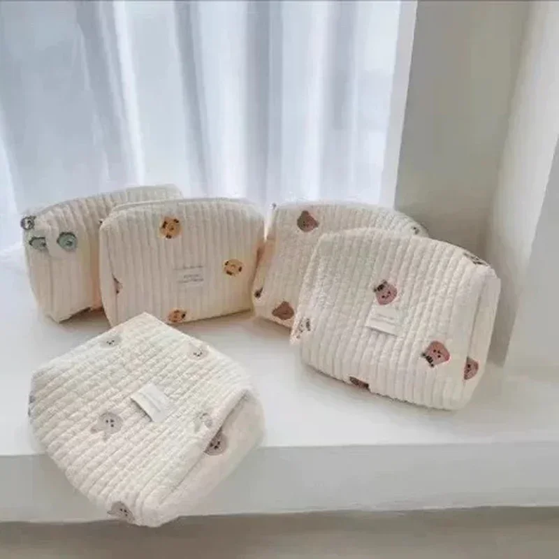 Portable Stroller Nappy Bag Quilted Baby Diaper Caddy Organizer Embroidered Mommy Bags Babies Accessories Changing Bag Storage 4