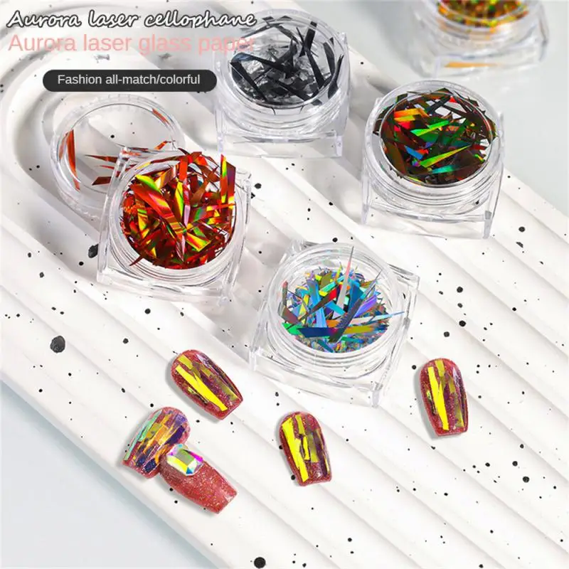 

Cellophane листовой орнамент Fashion Nail enhance голографические Асимметричные фрагменты Cellophane Асимметричный Cellophane Color Sequin
