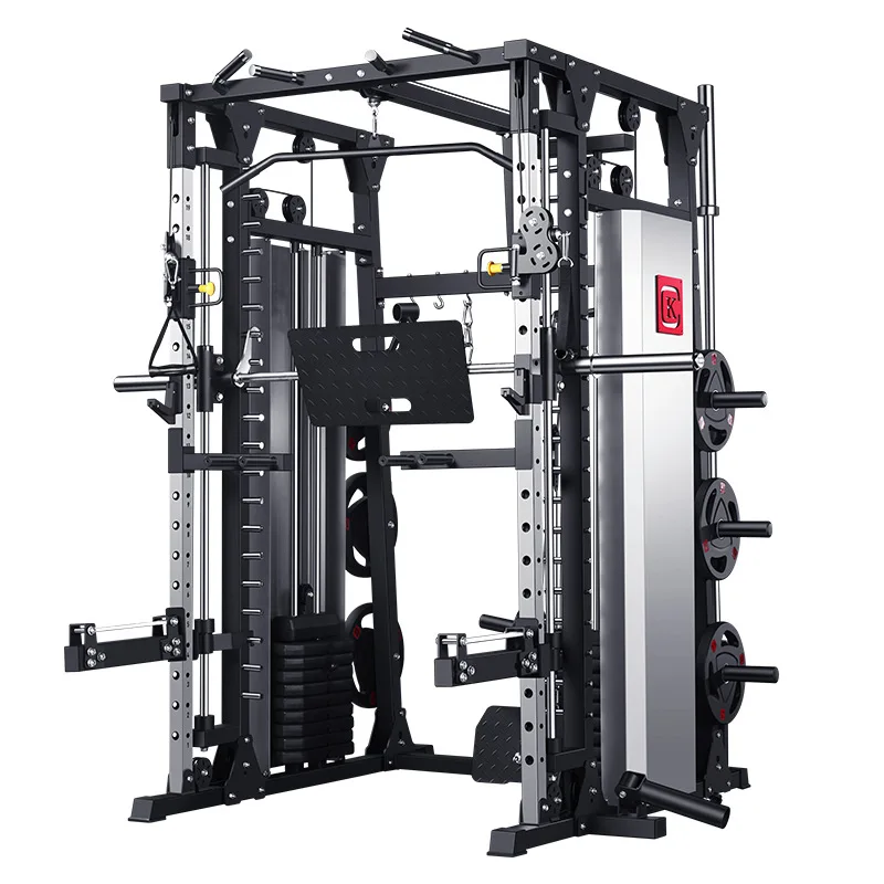 

Commercial Smith sonian machine integrated trainer multi-function gantry frame household bird lying push squat rack