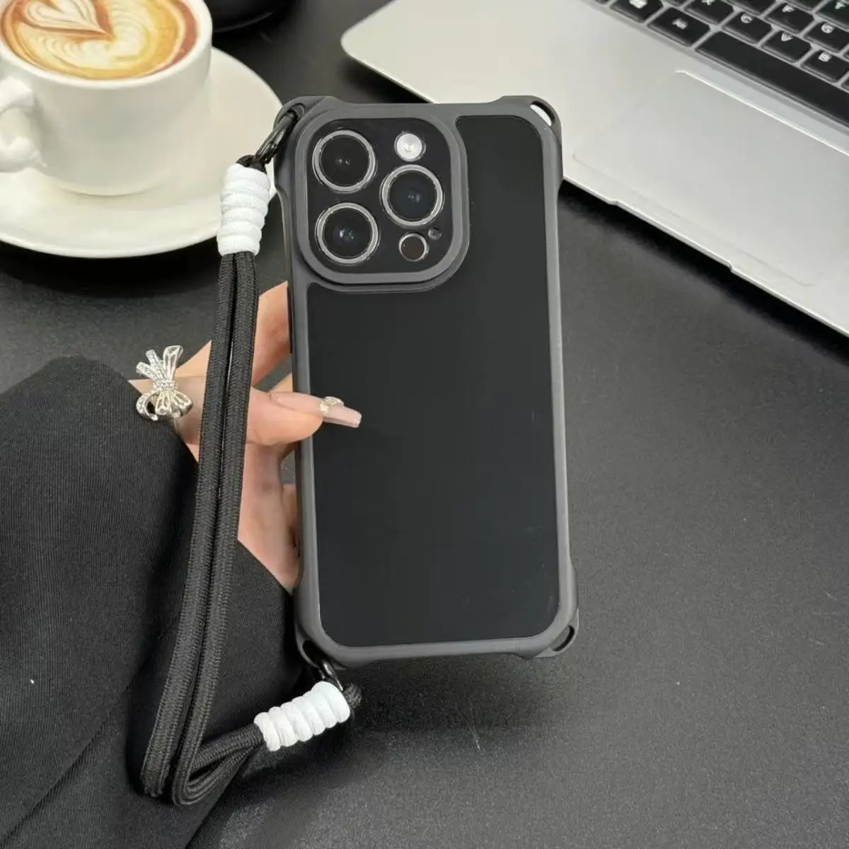 Wrist Strap Phone Case with Lanyard - Soft Protective Cover with Rope Attachment