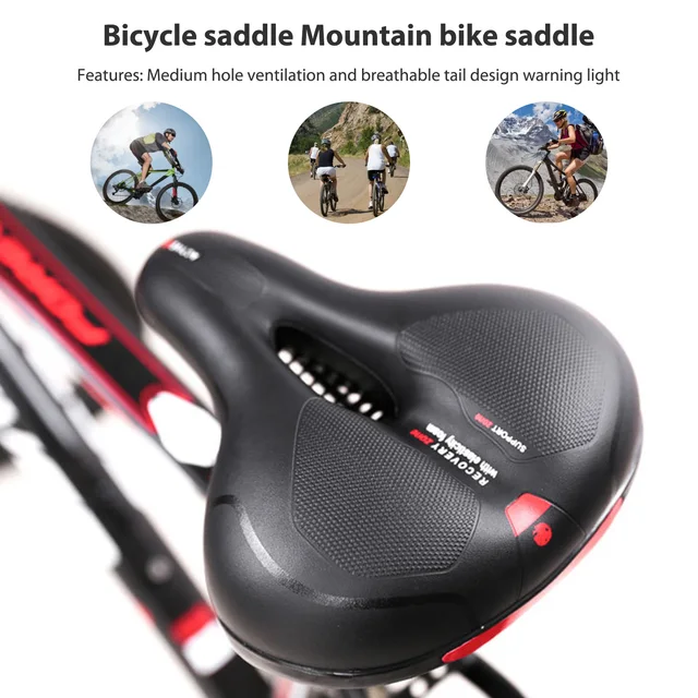 Selim MTB Bike Saddle Breathable Cushion Leather Surface Seat Mountain  Bicycle Shock Absorbing Cushion accessoires vtt homme - AliExpress