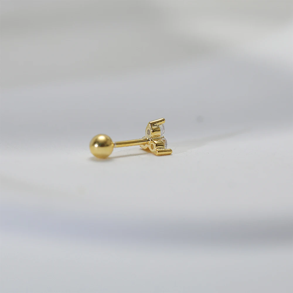 Set 3 Paia Orecchini Donna In Argento 925 Con Zirconia: Luna, Stella E Sfera - Ipoallergenici, Regalo Idea