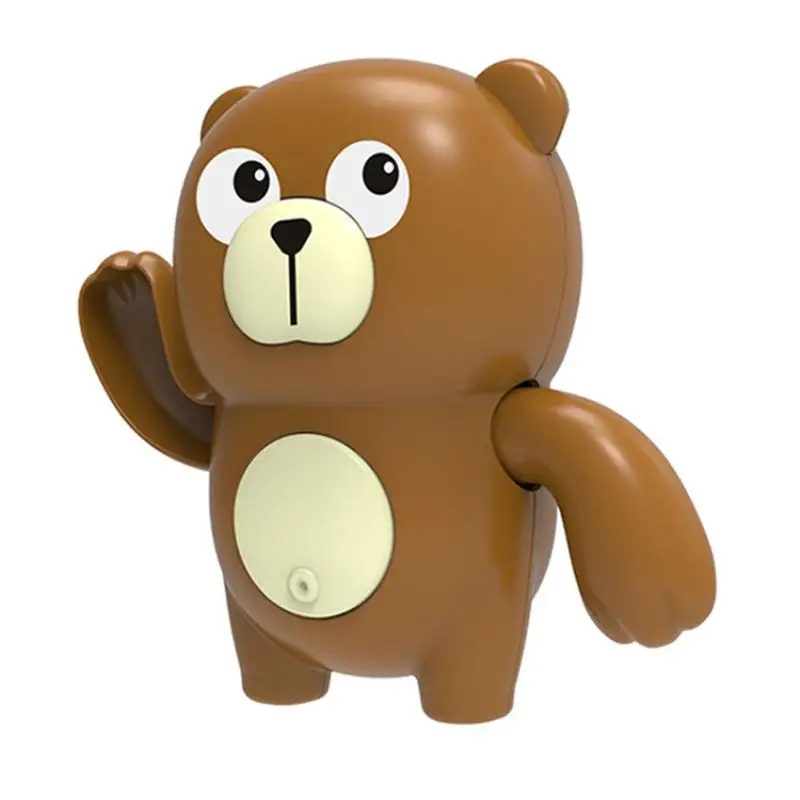 Toddler Bath Toys Cute Cartoon Swimming Clockwork Wagging Tail Rotating Device Beach Bath Tub Wind Up Toy 2